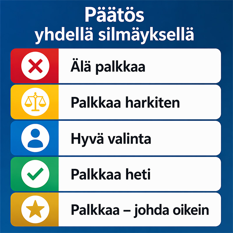 Myyntitahto - palkkaa yhdellä silmäyksellä